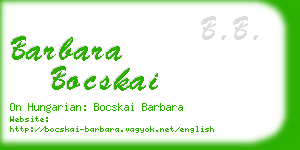 barbara bocskai business card